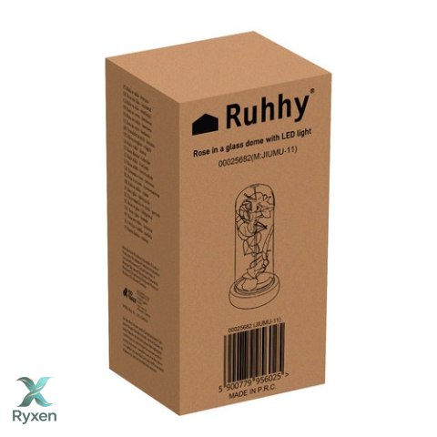 Róża w szkle- świecąca Ruhhy 25682 RUHHY