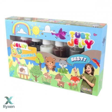 Zestaw tubi jelly 6 kolorów - zwierzątka TUBAN