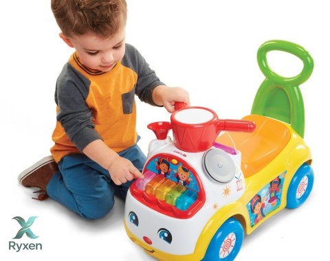 Fisher price jeździk muzyczna parada żółty PULIO