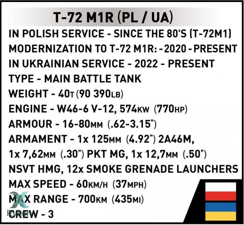 Klocki t-72m1r (pl/ua) COBI KLOCKI