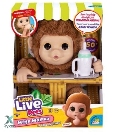 Maskotka interaktywna little live pets małpka COBI