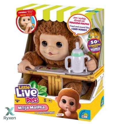 Maskotka interaktywna little live pets małpka COBI