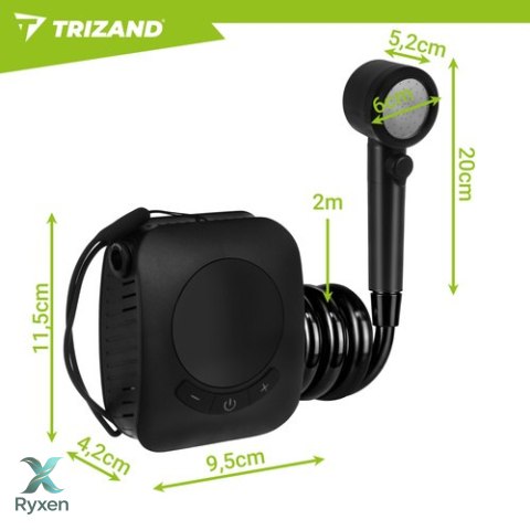 Prysznic turystyczny na akumulator 8000mAh Trizand TRIZAND