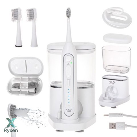 AD 2180 white Szczoteczka soniczna z irygatorem 2 w 1 ADLER