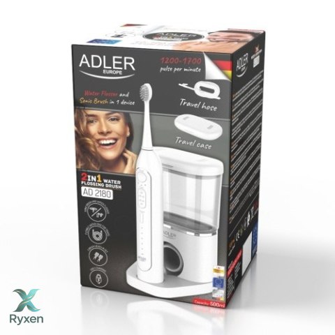 AD 2180 white Szczoteczka soniczna z irygatorem 2 w 1 ADLER