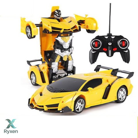 Auto Robot 2w1 Pilot R/C Światło Dźwięk Drift Żółty LEAN TOYS