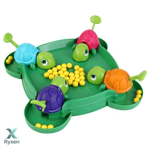 Gra Zręcznościowa Rodzinna Głodne Żółwie Plansza Kulki LEAN TOYS