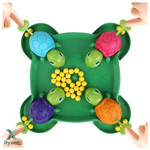 Gra Zręcznościowa Rodzinna Głodne Żółwie Plansza Kulki LEAN TOYS