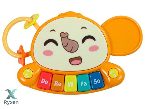 Interaktywny Pchacz Chodzik Stolik 2w1 Czerwony LEAN TOYS