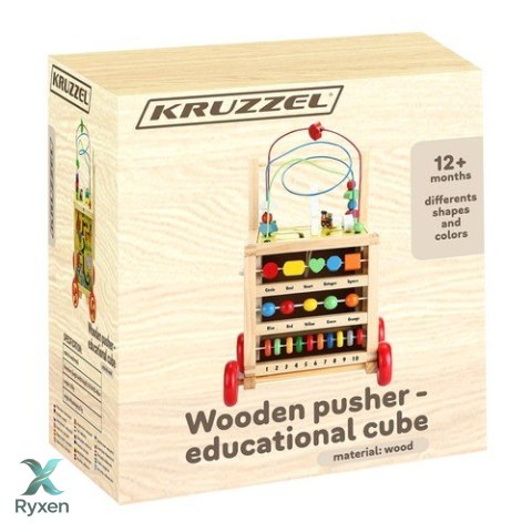 Pchacz drewniany- Kostka edukacyjna 22606 KRUZZEL