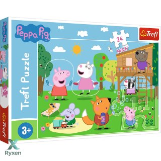 Puzzle - 24 Maxi - Zabawy na polanie - Świnka Peppa - Trefl 14342 TREFL PUZZLE