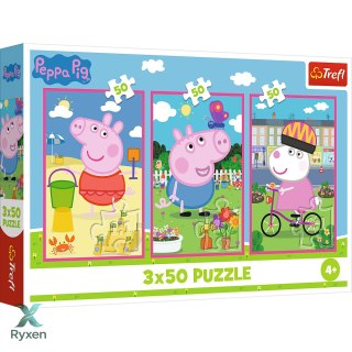 Puzzle - 3x50 - Siła przyjaźni - Świnka Peppa - Trefl 34877 TREFL PUZZLE