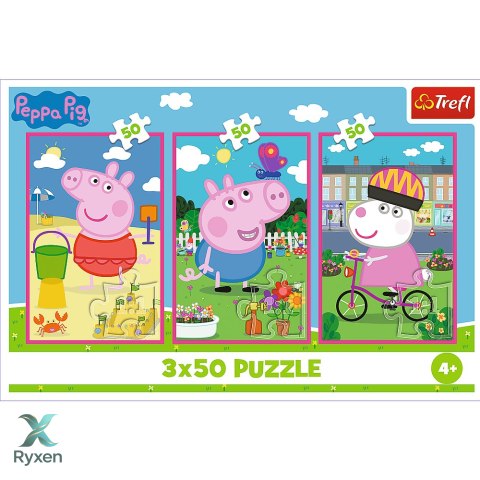 Puzzle - 3x50 - Siła przyjaźni - Świnka Peppa - Trefl 34877 TREFL PUZZLE