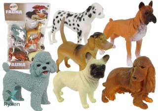 Zestaw 6 Figurek Psów Figurka Psy Rasowe LEAN TOYS