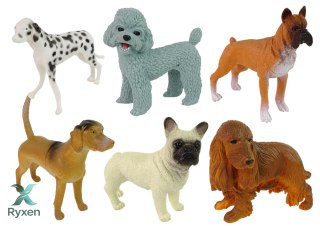 Zestaw 6 Figurek Psów Figurka Psy Rasowe LEAN TOYS