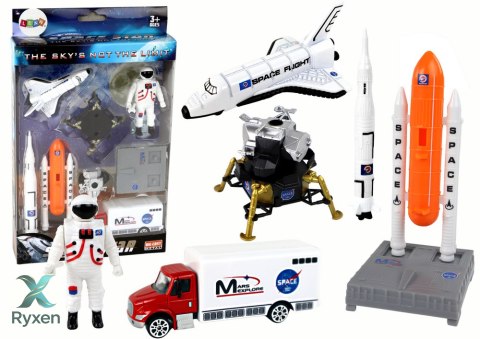 Zestaw Figurek Kosmos Statek Kosmiczny 8 Elementów LEAN TOYS