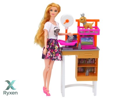 Zestaw Lalka Z Psami Kot Karma Weterynarz Akcesoria LEAN TOYS