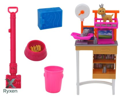 Zestaw Lalka Z Psami Kot Karma Weterynarz Akcesoria LEAN TOYS