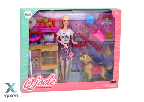 Zestaw Lalka Z Psami Kot Karma Weterynarz Akcesoria LEAN TOYS