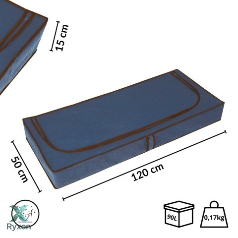 BLUE niebieski organizer do szafy na suwak 120x50x15cm Kamai Ordinett