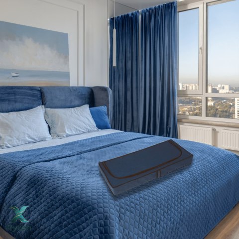 BLUE niebieski organizer do szafy na suwak 120x50x15cm Kamai Ordinett