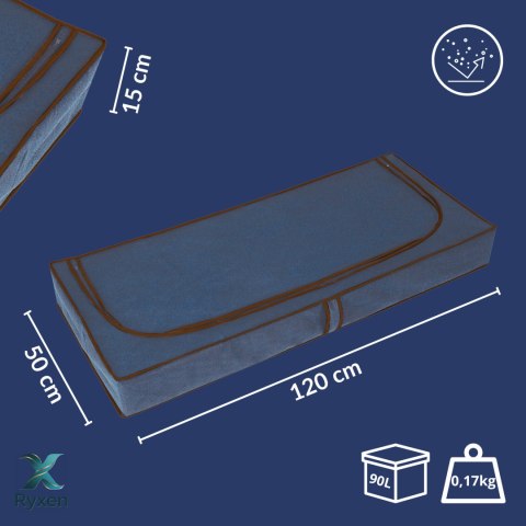 BLUE niebieski organizer do szafy na suwak 120x50x15cm Kamai Ordinett