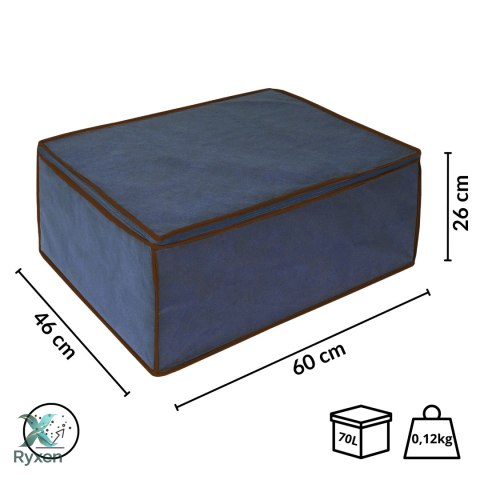 BLUE niebieski organizer do szafy na suwak 46x60x26cm Kamai Ordinett