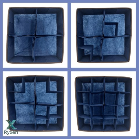 BLUE niebieski organizer do szuflady 11 przegród 30,5x30,5x10cm Kamai Ordinett