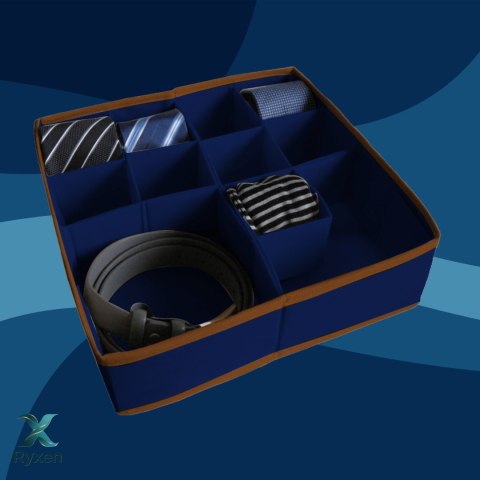 BLUE niebieski organizer do szuflady 11 przegród 30,5x30,5x10cm Kamai Ordinett