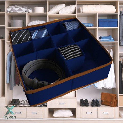 BLUE niebieski organizer do szuflady 11 przegród 30,5x30,5x10cm Kamai Ordinett