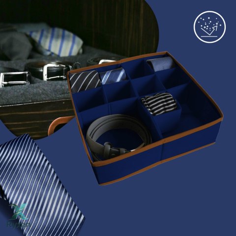 BLUE niebieski organizer do szuflady 11 przegród 30,5x30,5x10cm Kamai Ordinett