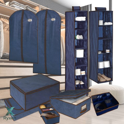 BLUE niebieski organizer do szuflady 11 przegród 30,5x30,5x10cm Kamai Ordinett