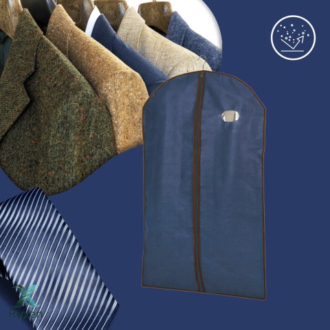 BLUE niebieski organizer na płaszcz 65x100cm Kamai Ordinett