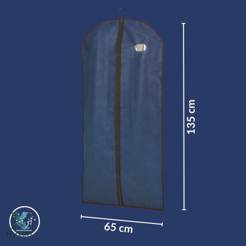 BLUE niebieski organizer na płaszcz 65x135cm Kamai Ordinett