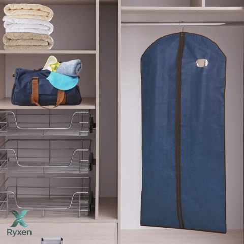 BLUE niebieski organizer na płaszcz 65x135cm Kamai Ordinett