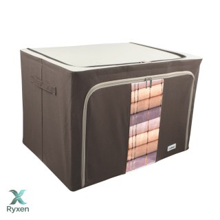 Brązowy organizer Kamai Gio Style z utwardzonymi ściankami, bocznymi uchwytami i okienkiem, pojemność 100L Kamai Ordinett