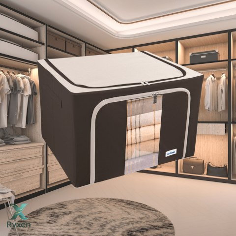 Brązowy organizer Kamai Gio Style z utwardzonymi ściankami, bocznymi uchwytami i okienkiem, pojemność 66L Kamai Gio Style