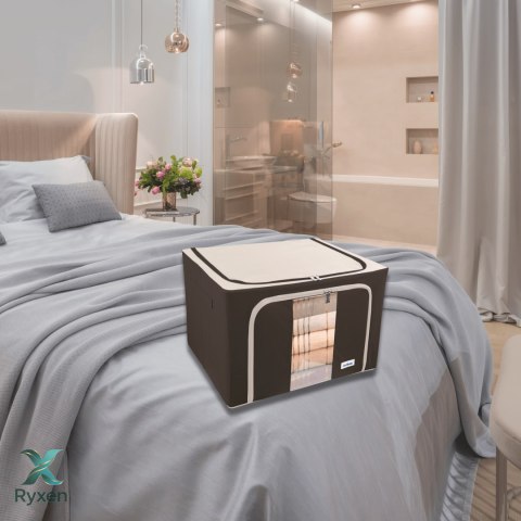 Brązowy organizer Kamai Gio Style z utwardzonymi ściankami, bocznymi uchwytami i okienkiem, pojemność 66L Kamai Gio Style