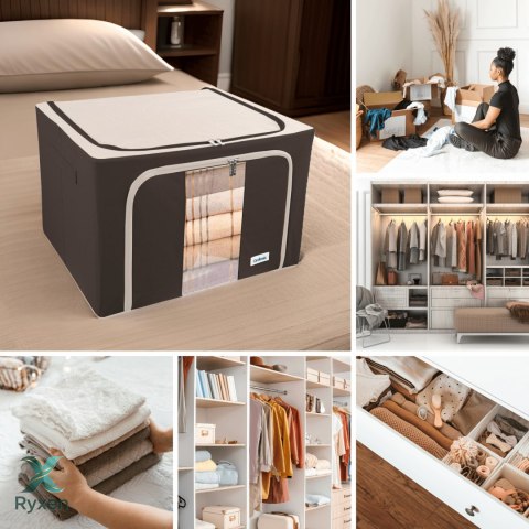Brązowy organizer Kamai Gio Style z utwardzonymi ściankami, bocznymi uchwytami i okienkiem, pojemność 66L Kamai Gio Style