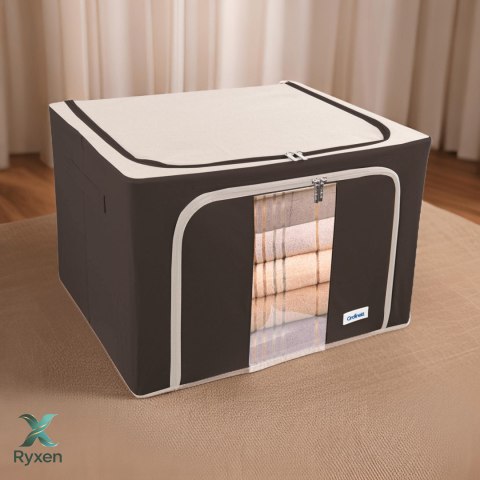 Brązowy organizer Kamai Gio Style z utwardzonymi ściankami, bocznymi uchwytami i okienkiem, pojemność 66L Kamai Gio Style