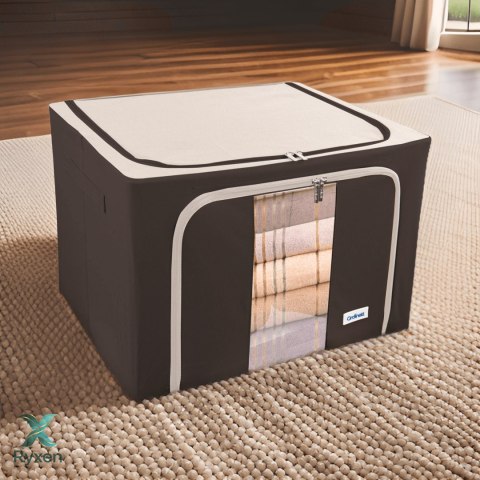 Brązowy organizer Kamai Gio Style z utwardzonymi ściankami, bocznymi uchwytami i okienkiem, pojemność 66L Kamai Gio Style