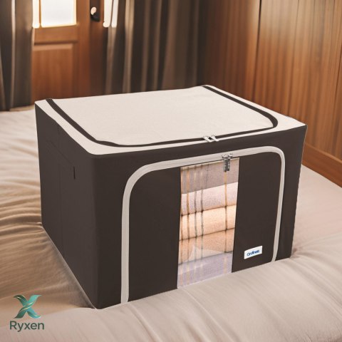 Brązowy organizer Kamai Gio Style z utwardzonymi ściankami, bocznymi uchwytami i okienkiem, pojemność 66L Kamai Gio Style