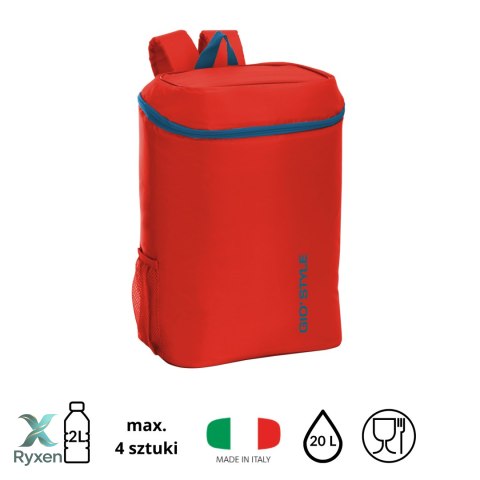 Plecak termiczny Kamai Gio Style, w kolorze czerwonym, pojemność 20L Giostyle