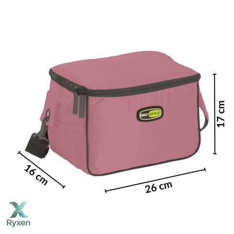 Torba lunchowa Kamai Gio Style na ramię, pastelowy róż, pojemność 7L Giostyle