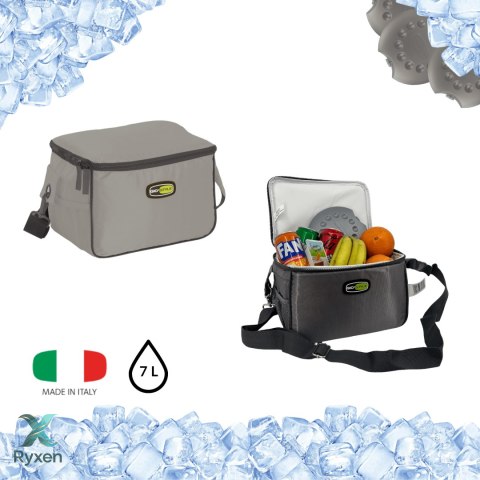 Torba lunchowa Kamai Gio Style na ramię, pastelowy szary, pojemność 7L Giostyle