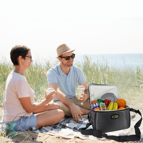 Torba lunchowa Kamai Gio Style na ramię, pastelowy szary, pojemność 7L Giostyle