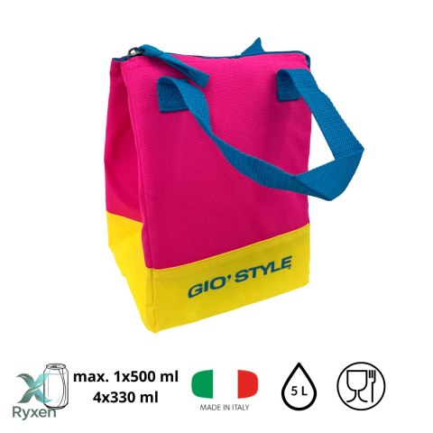 Torba lunchowa Kamai Gio Style, w kolorze różowym, pojemność 5L Giostyle