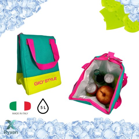 Torba lunchowa Kamai Gio Style, w kolorze seledynowym, pojemność 5L Giostyle