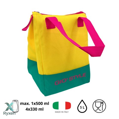 Torba lunchowa Kamai Gio Style, w kolorze żółtym, pojemność 5L Giostyle