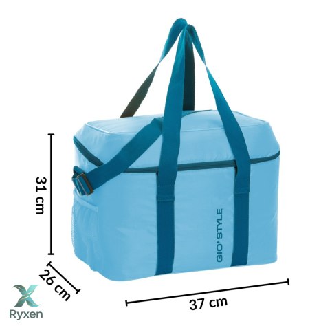 Torba termiczna Kamai Gio Style na ramię, niebieska, z kieszenią boczną i uchwytem do noszenia, pojemność 30L Giostyle